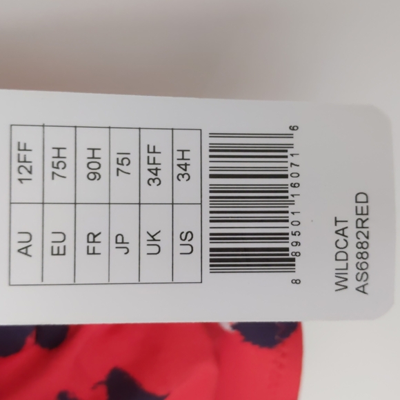 Freya Adjustable Underwire Bikini Top. Red. Multiple Sizes Available - Picture 5 of 6